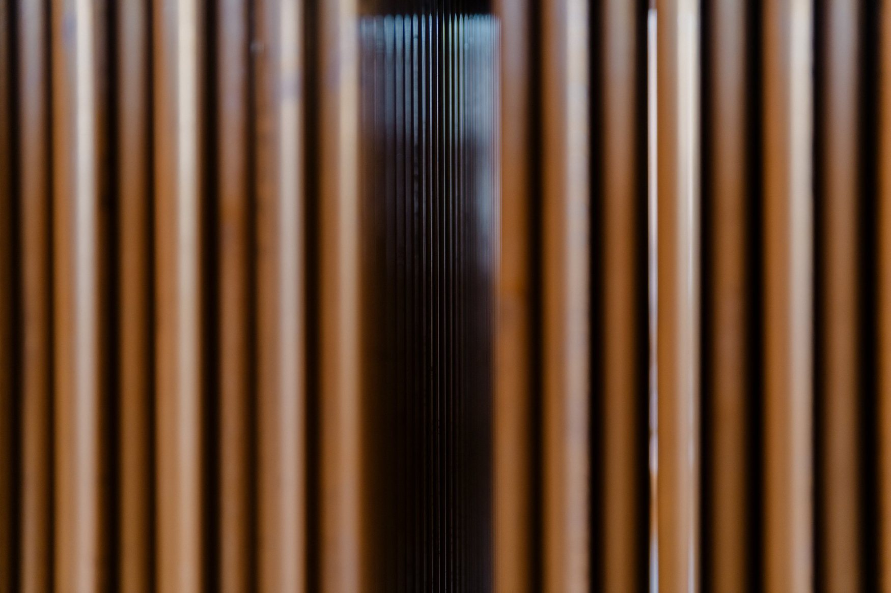 Abstract close-up of heat exchanger tubes